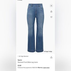 Spanx seamed front wide leg Jeans